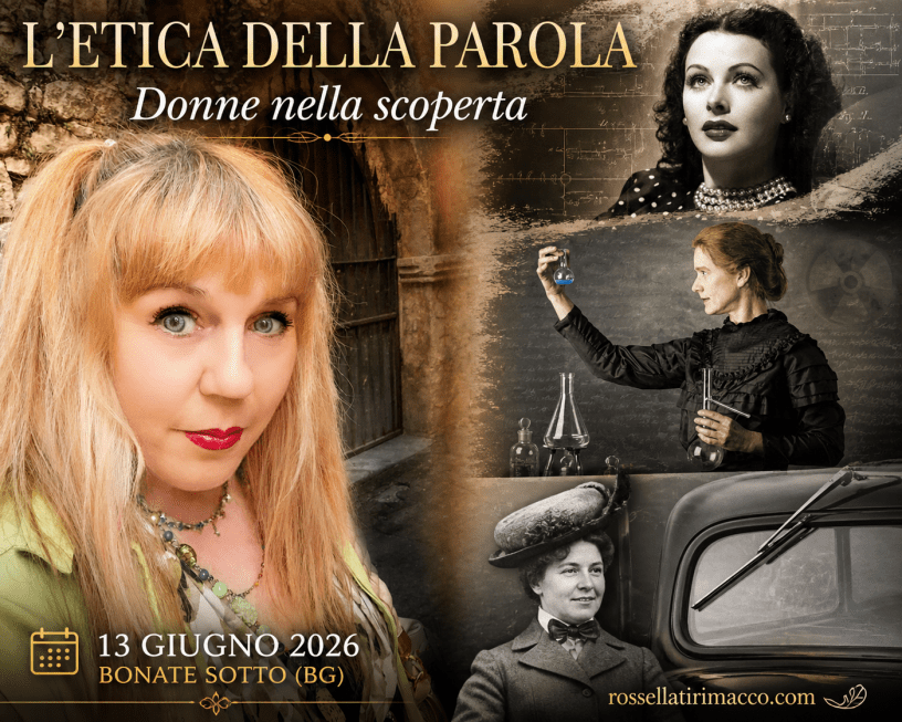 Copertina presentazione :Donne nella scoperta (evento Etica della Parola)